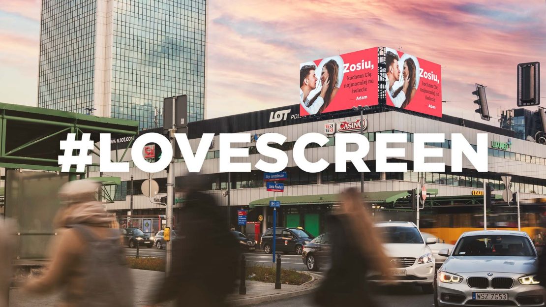 Wyznaj miłość na ekranie w centrum Warszawy