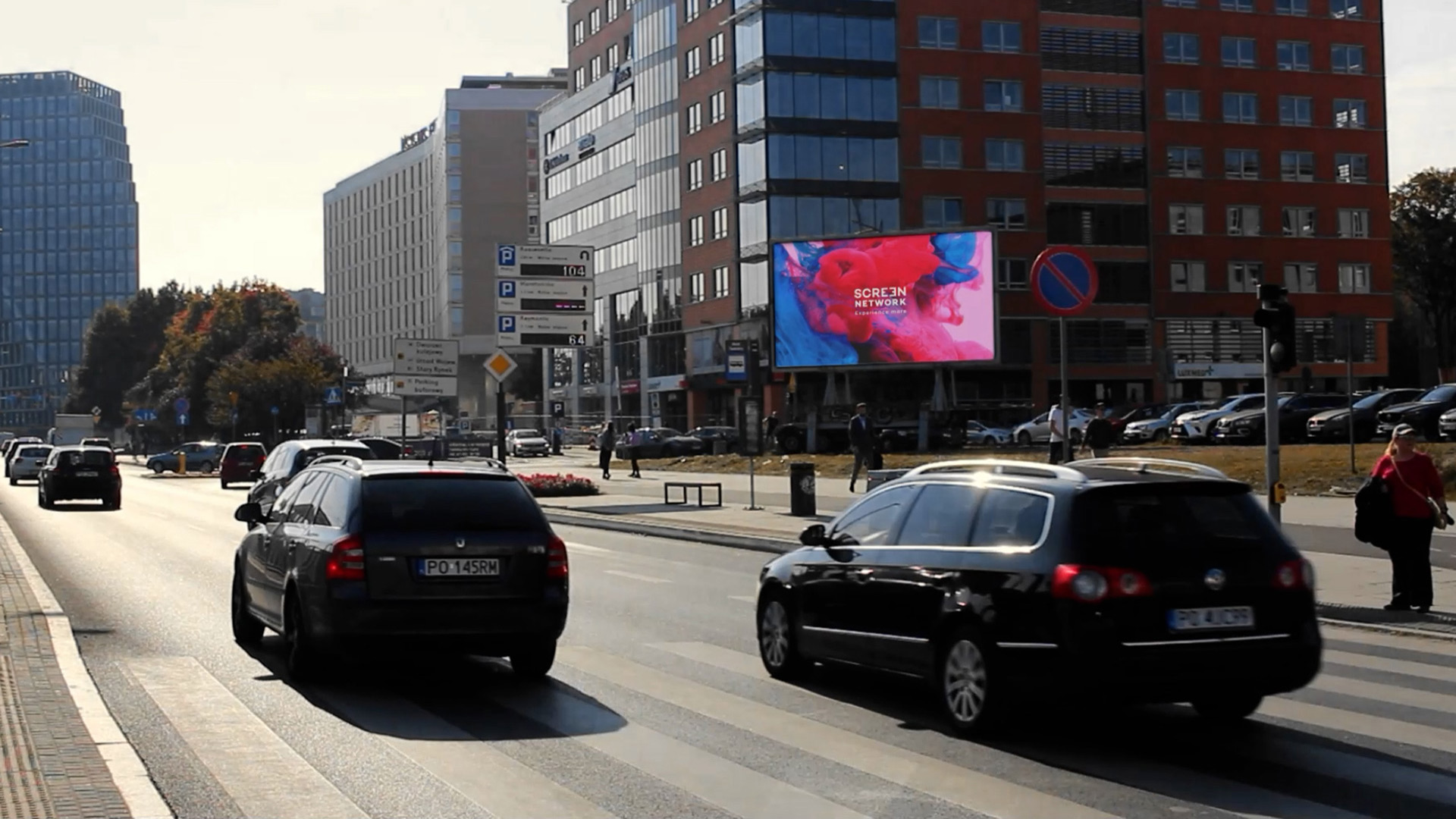 Telebim Ekran reklamowy LED - Poznań - Roosevelta Dąbrowskiego