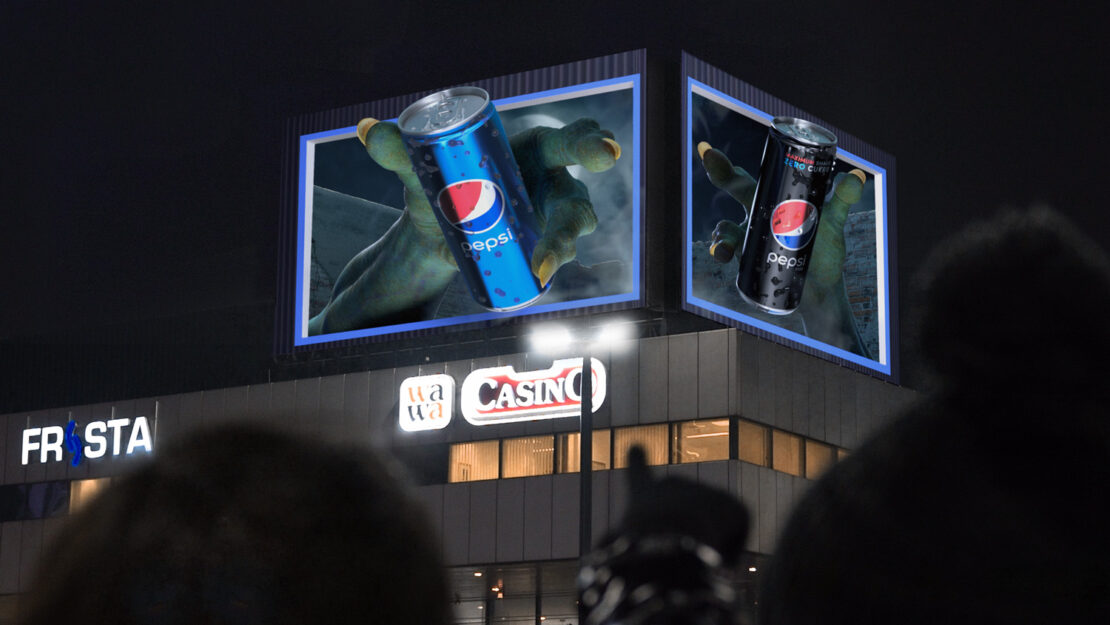 Gigantyczna Pepsi w 3D na ekranach DOOH